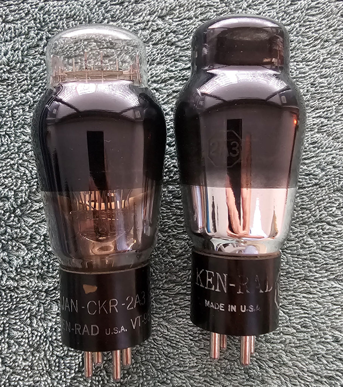 Un par de Válvulas para audio KEN-RAD 2A3 NOS