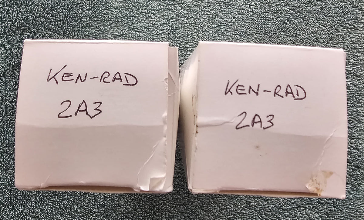 Un par de Válvulas para audio KEN-RAD 2A3 NOS
